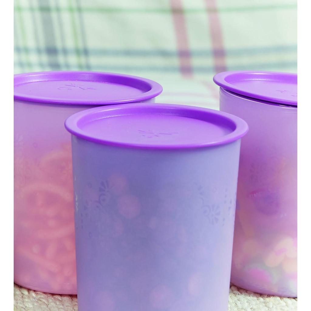 Cpm Savina Toples Ungu Set Of 3 Pcs / Toples Plastik / Toples Kerupuk / Toples Serbaguna