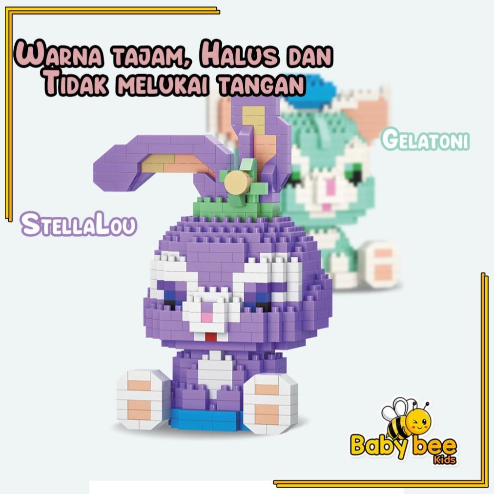 ORIGINAL MAINAN ANAK PUZZLE BALOK SUSUN DISNEY 3D DIY  MAINAN EDUKASI BAYI PUZZLE BRICK MINI KARTUN 