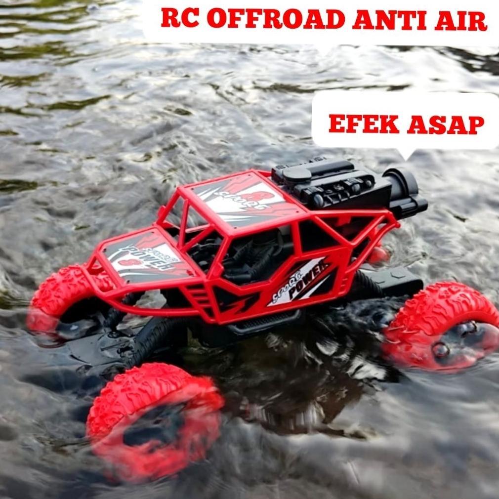 hemat mobil remote control offroad efek asap anti air waterproff mainan rc upgrade baterai