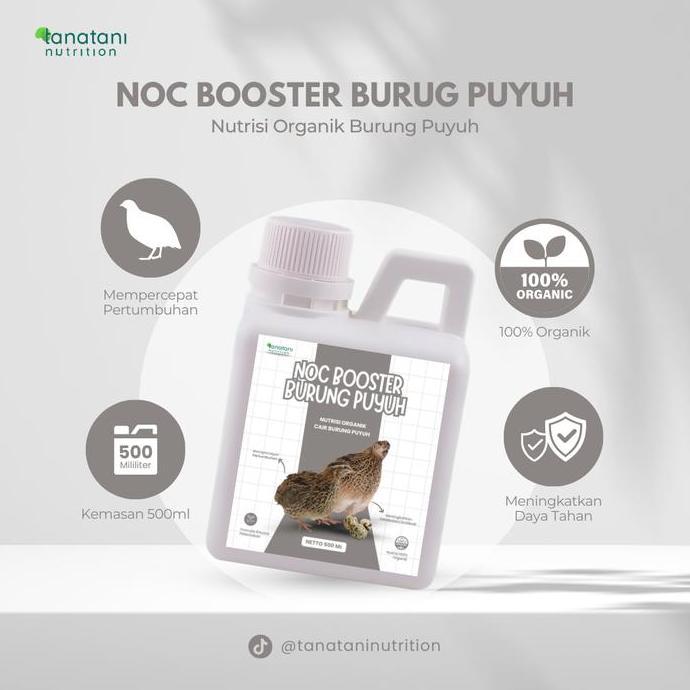 NOC BOOSTER BURUNG PUYUH 500ML - Nutrisi Organik Cair Burung Puyuh Meningkatkan Produksi Telur & Men