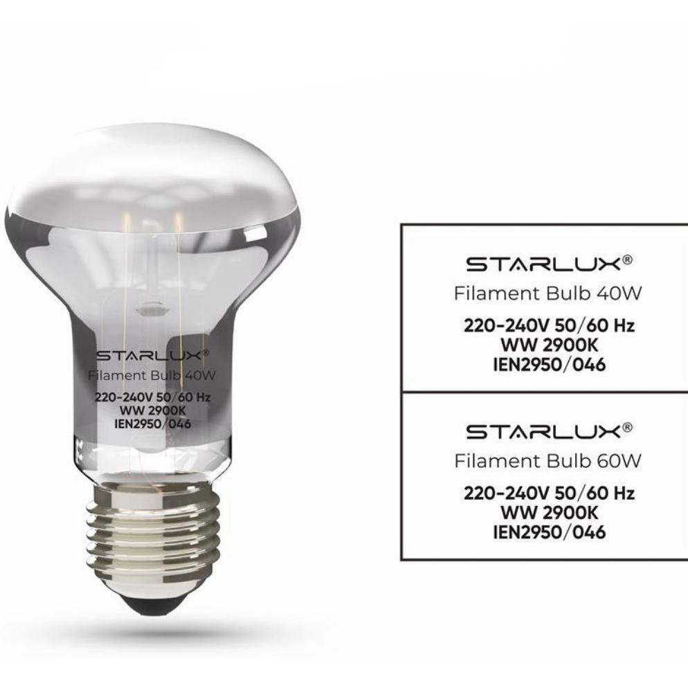 new product lampu penghangat ayam starlux nr63 40w / 60w | lampu pijar kandang warm white