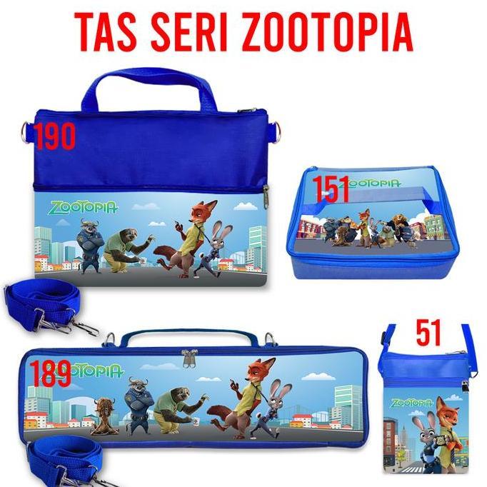 favorit] Zootopia Dompet Mini Wallet Panjang Case Tas Selempang Pouch Cover Passport Sling Bag Karak