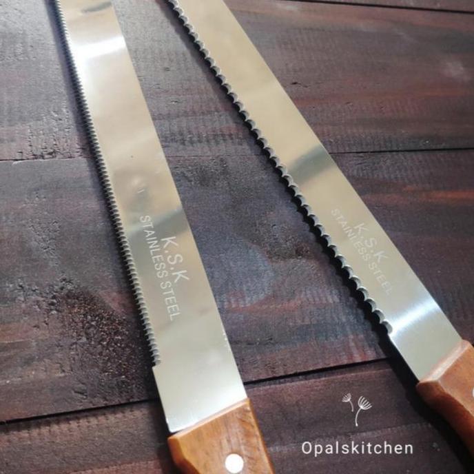 12 Inch Pisau Roti Cake Stainless Steel Panjang Wedding Knife Terlaris