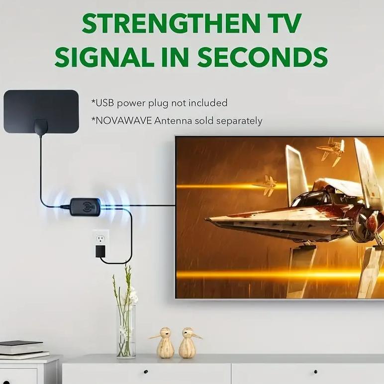 cuci gudang booster tv taffware d15 / d25 penguat sinyal antena d-15 universal anten televisi amplif