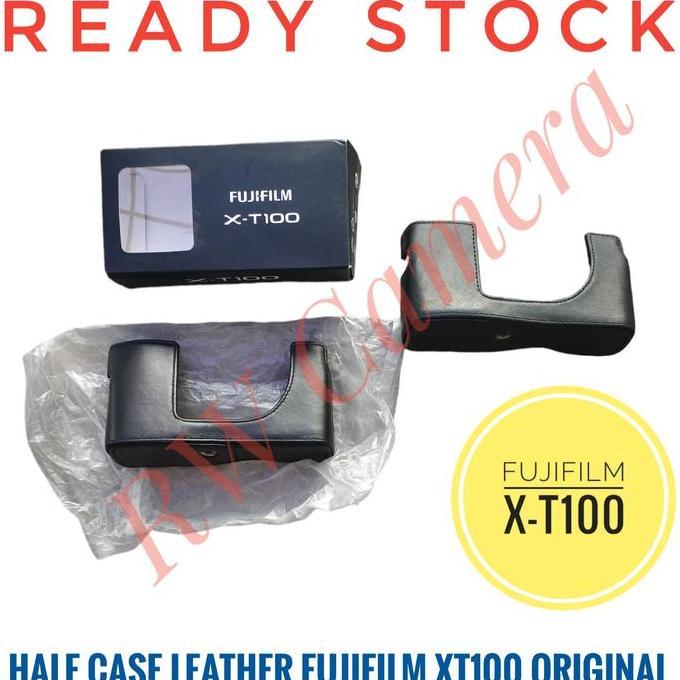 Half Case Fujifilm X-T100 Bekas Fuji XT100 Leather Sarung Bag Kulit
