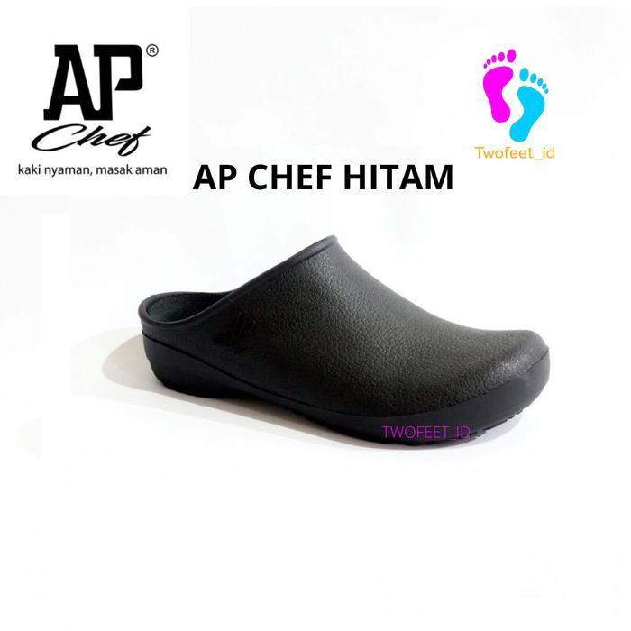 Bisa Cod - Ap Chef Hitam & Putih Size 38 - 45 - Sepatu Ap Chef - Sepatu Koki - Sepatu Ap Chef