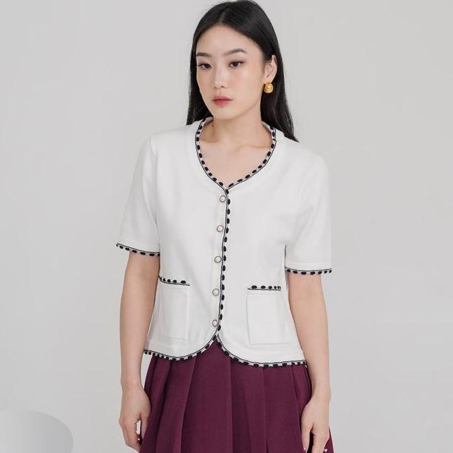 Foxquinn - Ella Foxquinn Ella Knit Top Blouse Wanita Casual
