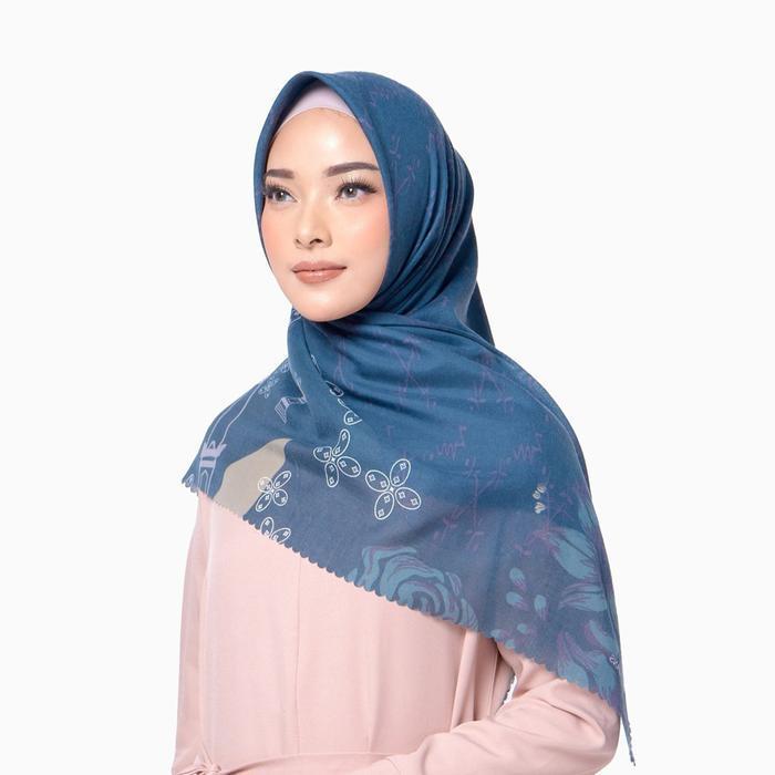 Bisa Cod - Zm Zaskia Mecca - Yogya Scarf Kerudung Segi Empat Voal Hitam Syari Basic Edisi Yogyakarta