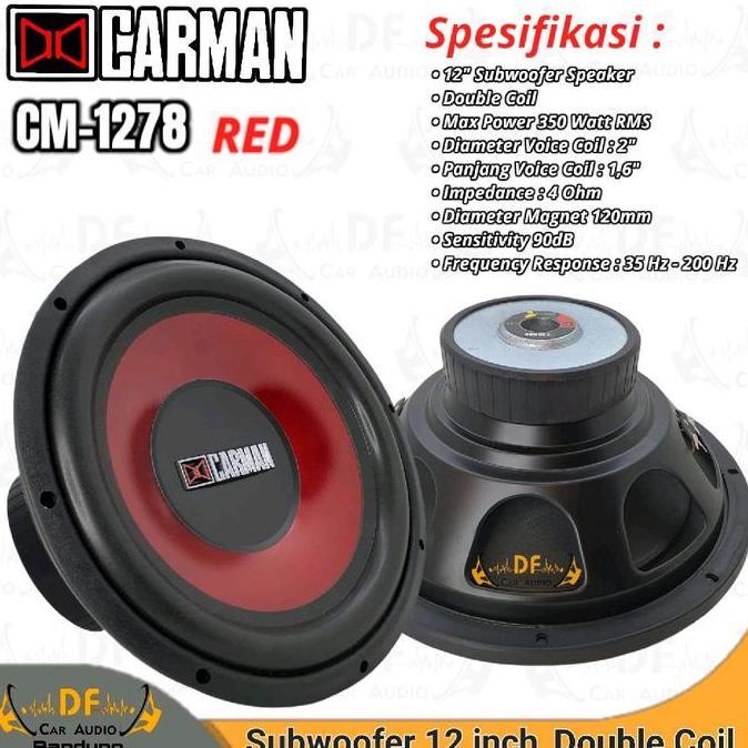 Subwoofer 12 Inch Carman CM 1278 Double Coil / Speaker Subwoofer 12 inch / Speaker Audio Mobik 12 in