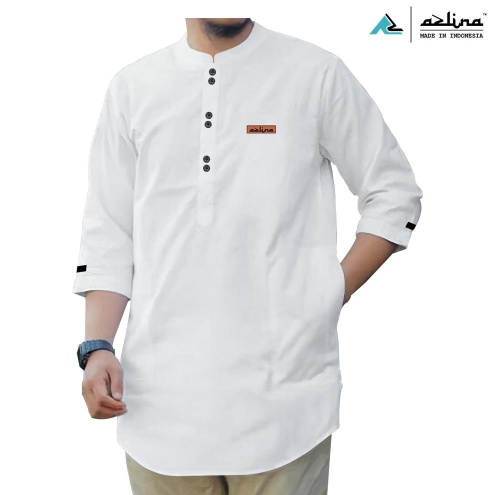 Original Koko Kurta Pria Dewasa Lengan 3/4 Bahan Adem Katun Madinah Baju Koko Kurta Muslim Pria Terl