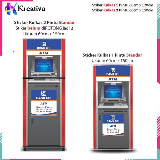 Stiker Kulkas 1 Pintu dan 2 Pintu Motif Atm Kreativa Sticker