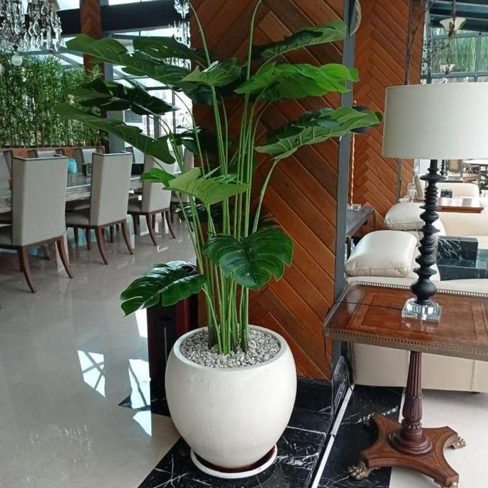 pohon monstera jumbo/bunga artificial/bunga plastik/bunga hias