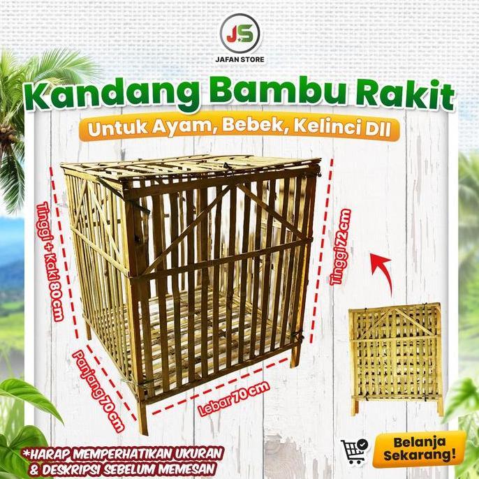 Kandang Ayam Bambu Rakit
