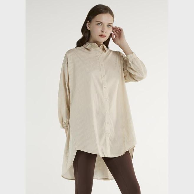 Point One Scarlet Point One Scarlet Stripe Creme Blouse