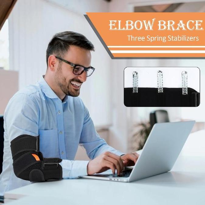 EZVECHE Belat Pelindung Penyangga Siku Lengan Cidera Dukungan Strip Baja-Promo