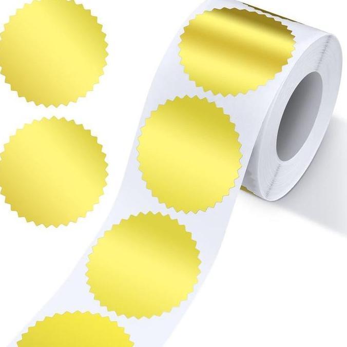 HAMDORA Sticker Seal Untuk Emboss Stamp Sticker Emboss Custom Stiker Logo