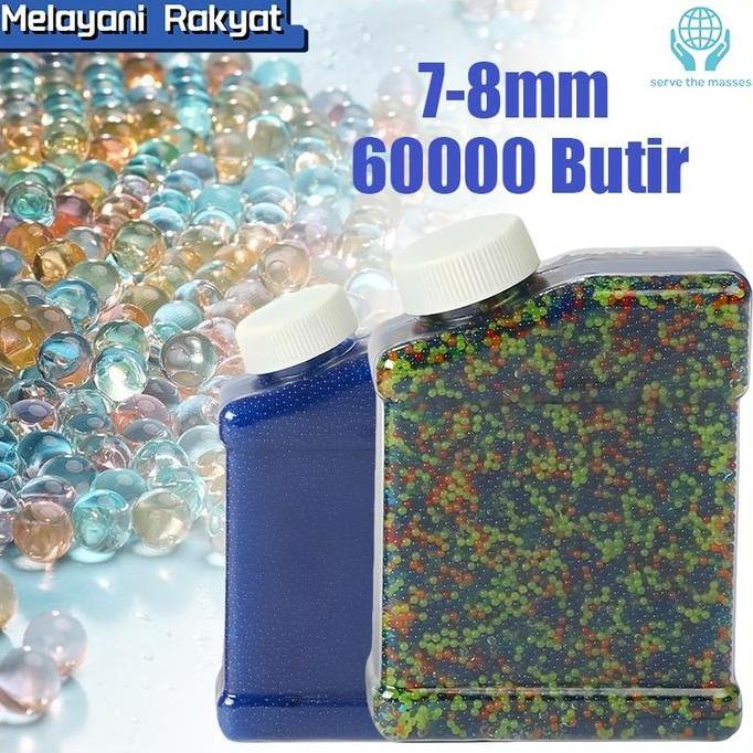 HASQUINE 7-8mm Peluru Water Gel Ball Water Gel 60000 Water Gel Blaster Balls
