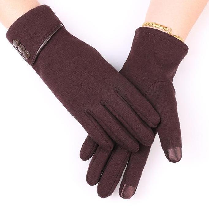 Promo Sarung Tangan Musim Dingin Wanita Winter Gloves Import Korea Kancing Musim Dingin Cewek Fashio