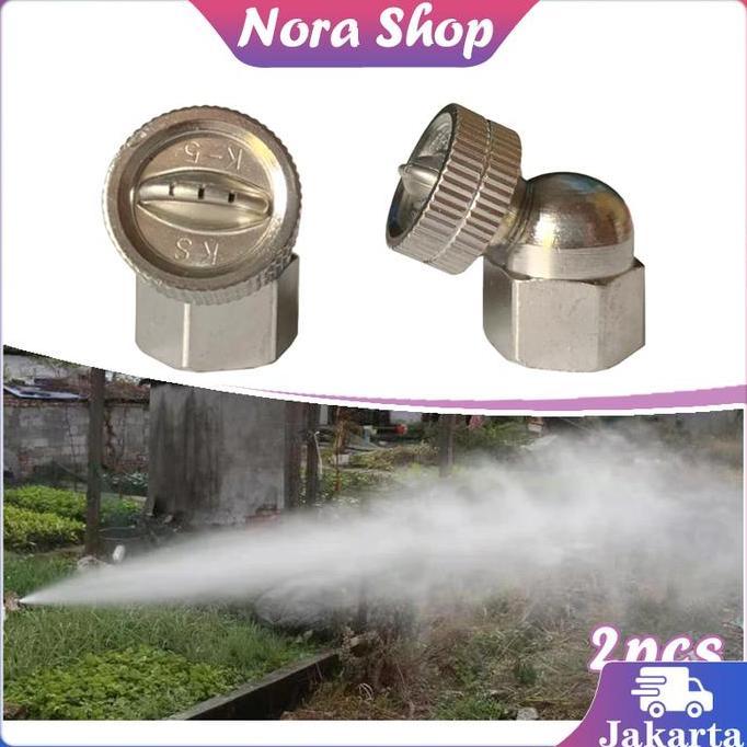 GUNEMANE 2Pcs Kepala Nozzle Sprayer Kabut Lubang 3 Spuyer Semprotan Pertanian
