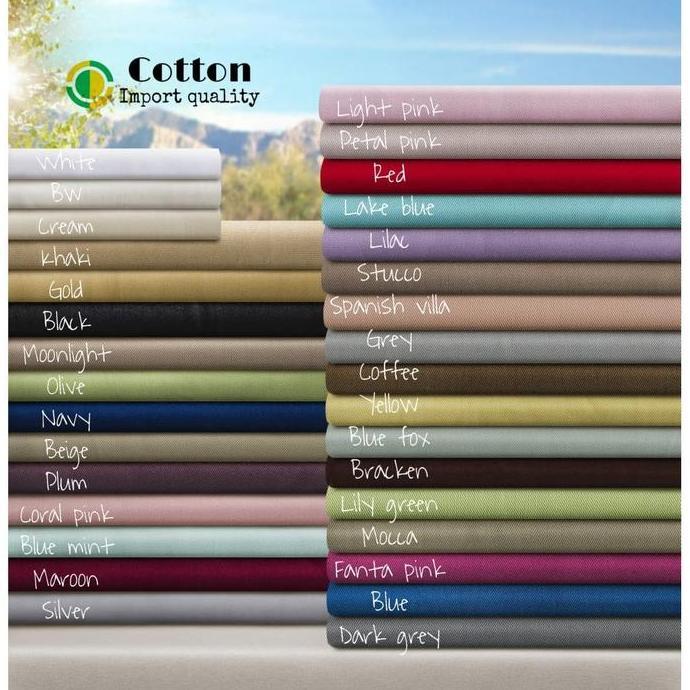 NEW KAIN KATUN JEPANG POLOS METERAN ORI