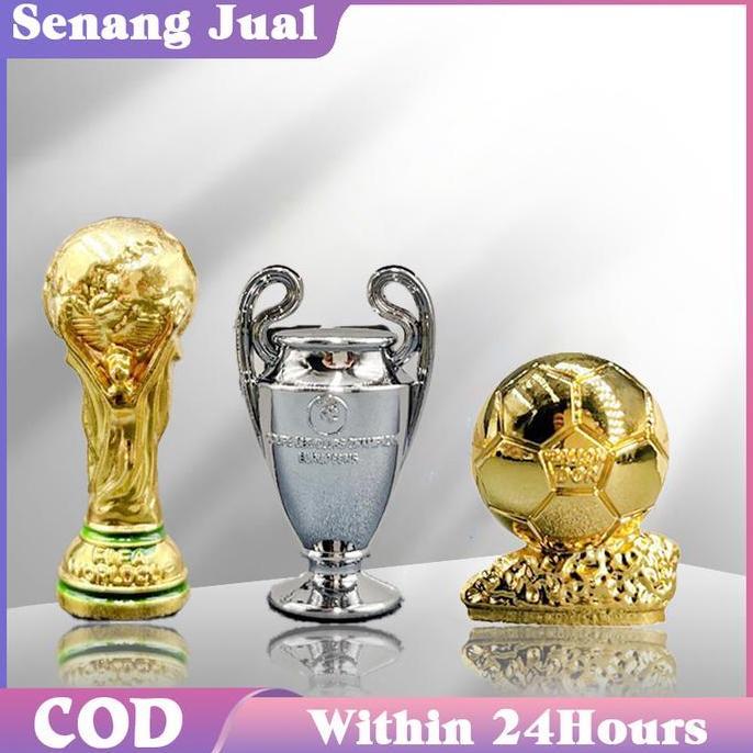HAMDORA Trofi Piala Dunia Qatar 2022 Replika Trofi Piala Dunia Piala Bola Mini Tiga Model