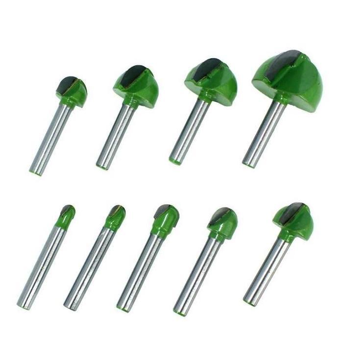 HASQUINE AT Mata Profil Set Mata Profil Kayu 6 Mm Nose Cove Bits Mata Profil Router Round Bottom