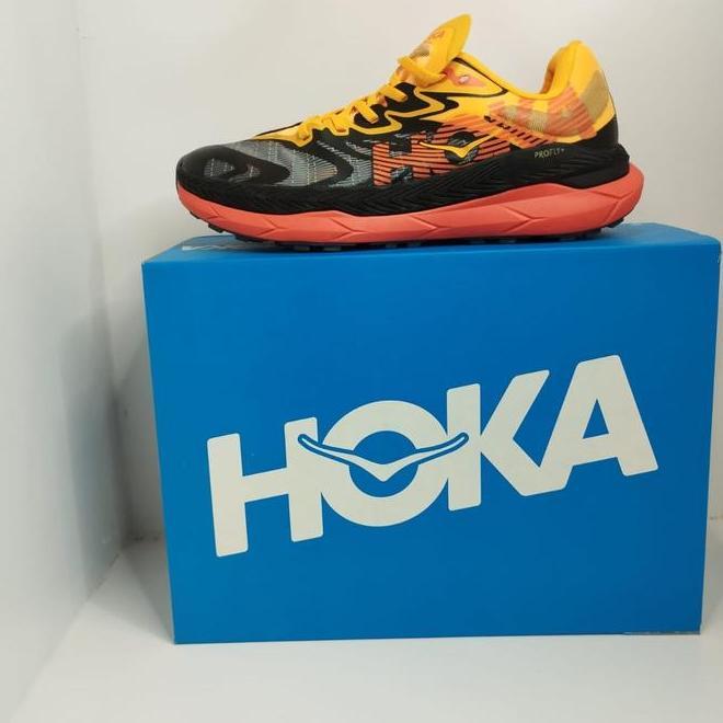 Sepatu Hoka Tectonx2 Warna Orange Hitam