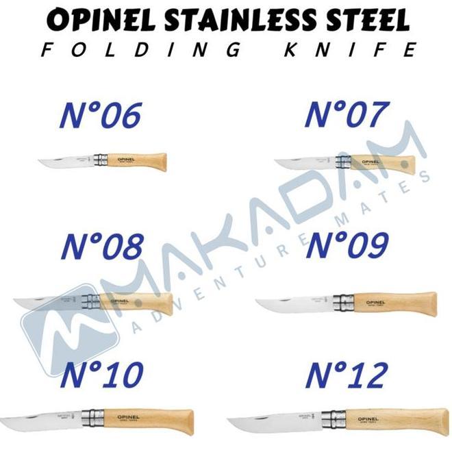Opinel Folding Knife Stainless Steel No 6 7 8 09 10 12 13 Camping