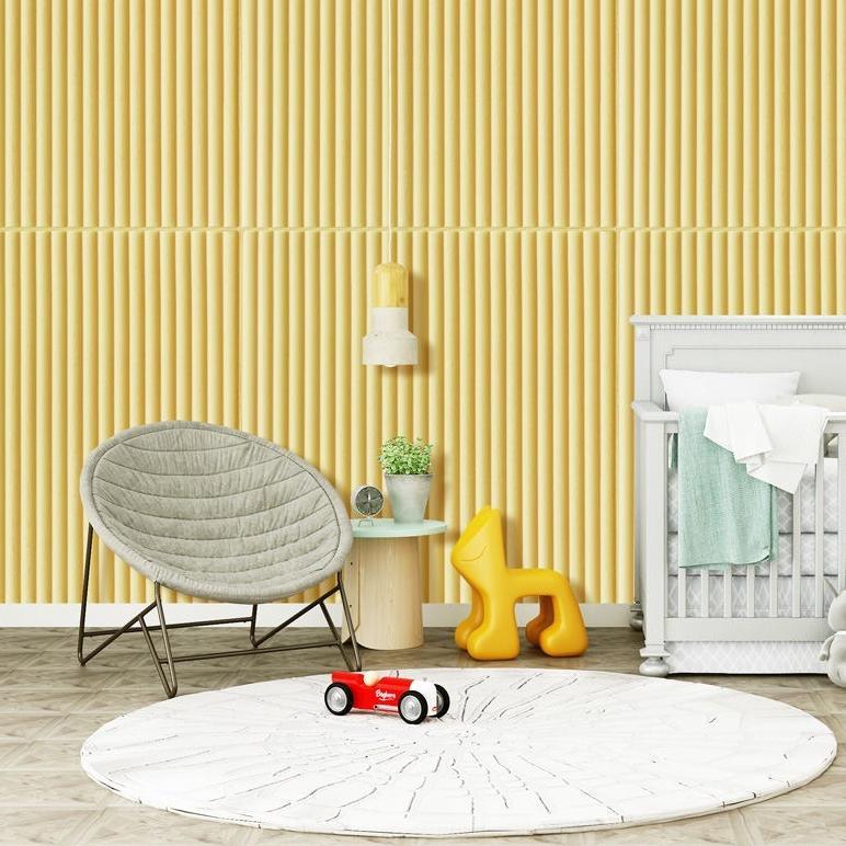 PROMO WALLPAPER HOME DINDING FOAM 3D MOTIF KAYU SILINDER / STIKER DINDING PLAFON DEKORASI KAMAR 70X7