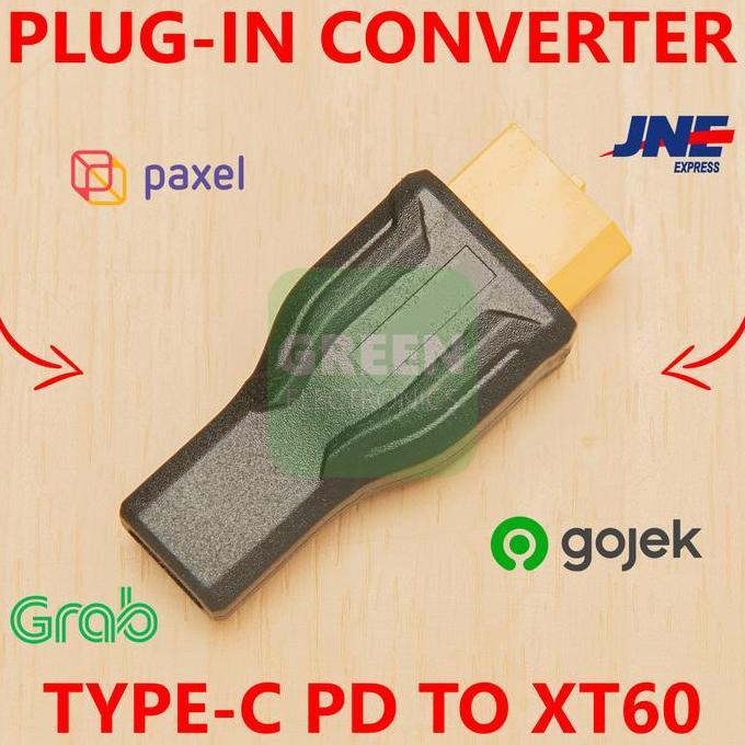 TERBARU USB TYPE-C TO XT60 CONVERTER SC100 SC-100 CS100 CS-100 100W PD QC PROTOCOL CHARGING ADAPTOR 