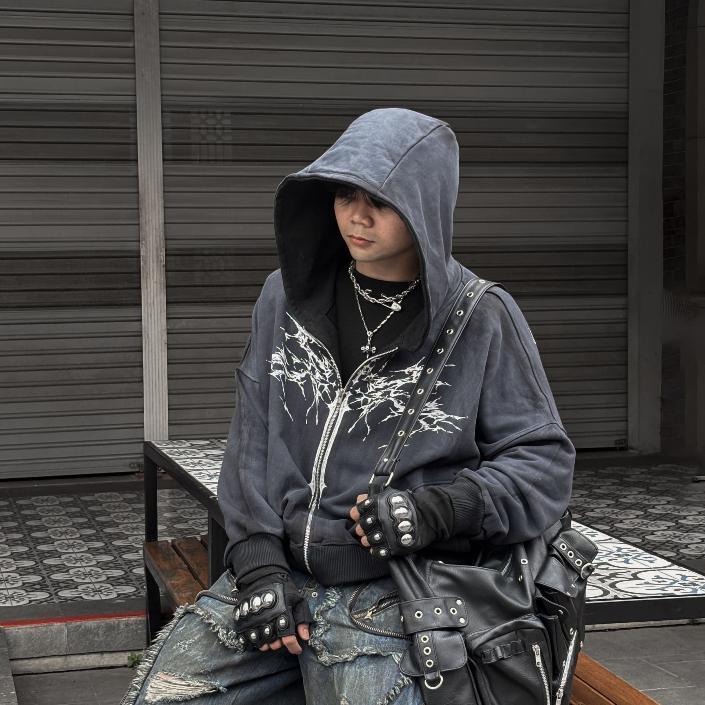 Termurah / Hot Sale Judgement Hoodie (Boxy Crop Faded Hoodie Jaket Anime | Aizen Sosuke -Bleach | Hi