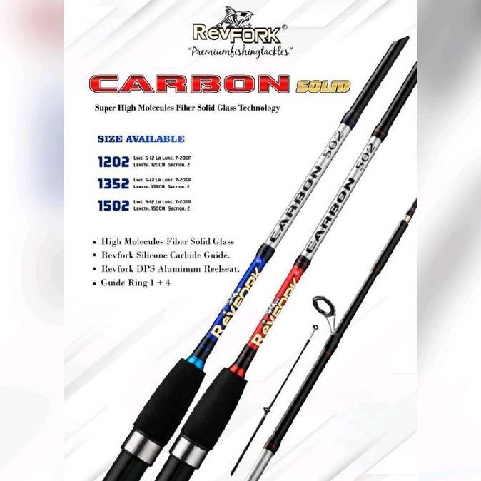 Rod Joran Pancing Revfork Carbon Solid 120 135 150