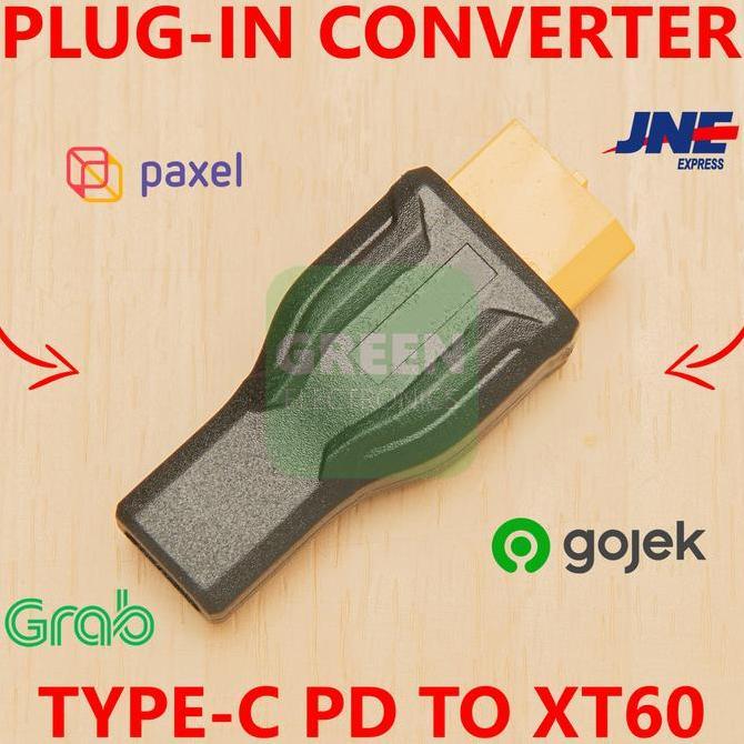 TERBARU USB TYPE-C TO XT60 CONVERTER SC100 SC-100 CS100 CS-100 100W PD QC PROTOCOL CHARGING ADAPTOR 