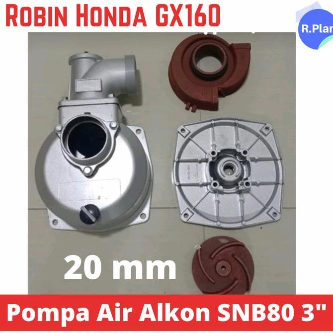 Pompa Air Alkon SNB80 3" impeller 20mm utk Robin Honda GX160