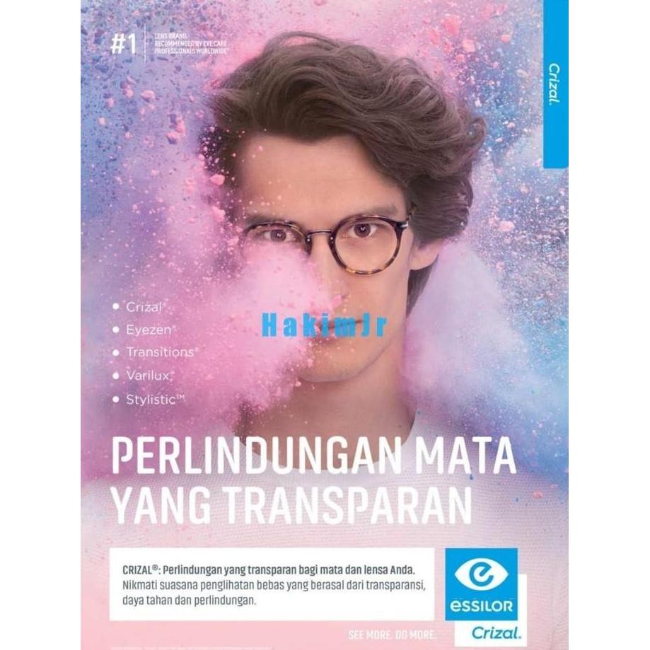 Lensa Essilor FSV Ormix 1.6 Asph Blue UV Capture Crizal Sapphire HR