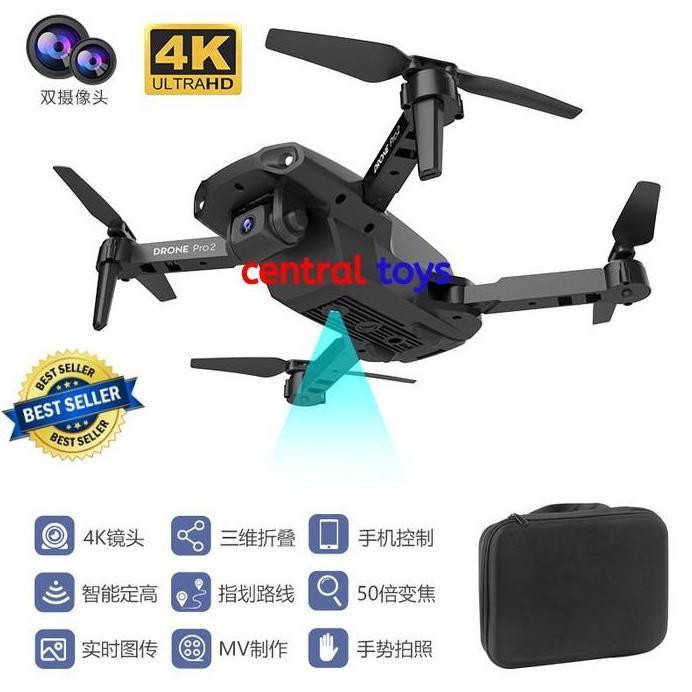 Rc Drone E99 Pro 2 Clone DJI MAVIC Mini Wifi Fpv Dual Camera 4K Altitude Hold Helicopter  Quadcopter
