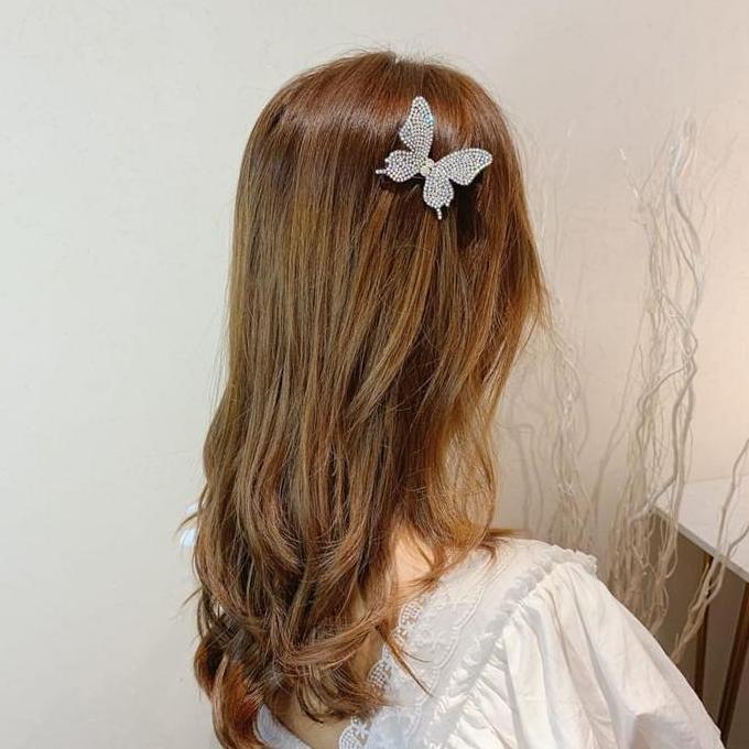 Jepit Rambut Berlian Imitasi Aksesoris Rambut Korea Silver
