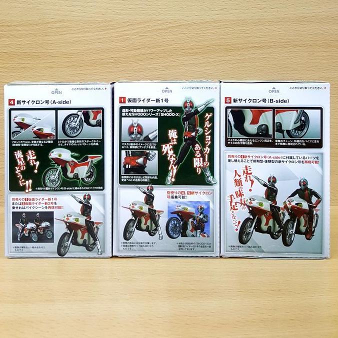 SHODO-X Kamen Rider 3 [3/SET] Shin Ichigo 1-go & New Cyclone SHOWA