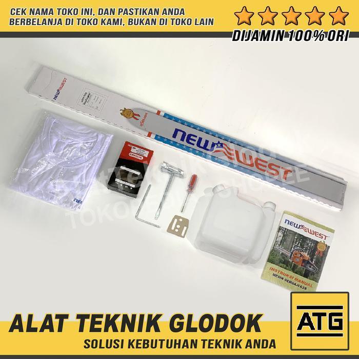 new west 707 36" - chainsaw - mesin gergaji kayu + bar + rantai