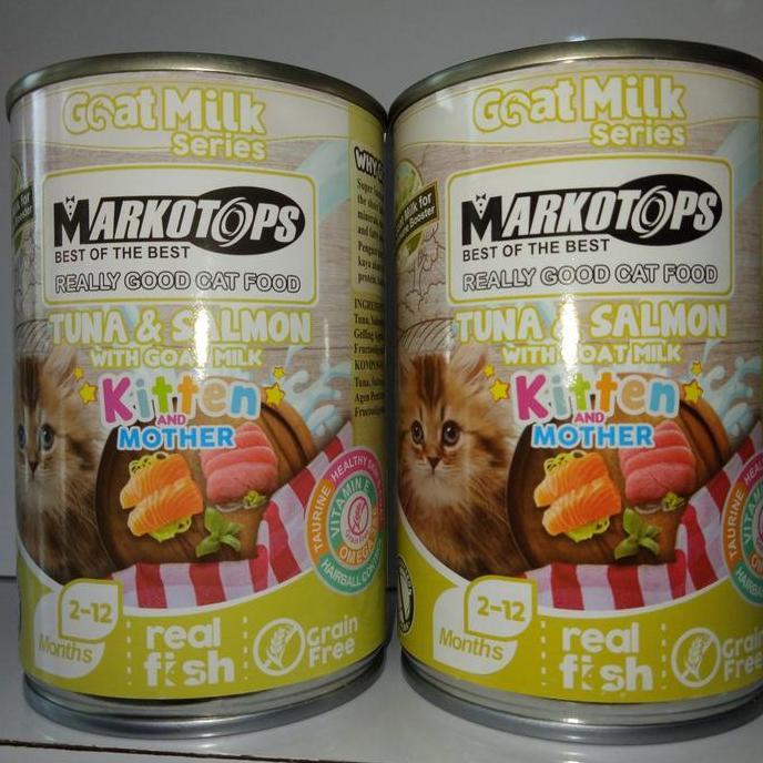 Ready markotops kaleng 400gr kitten mother tuna salmon