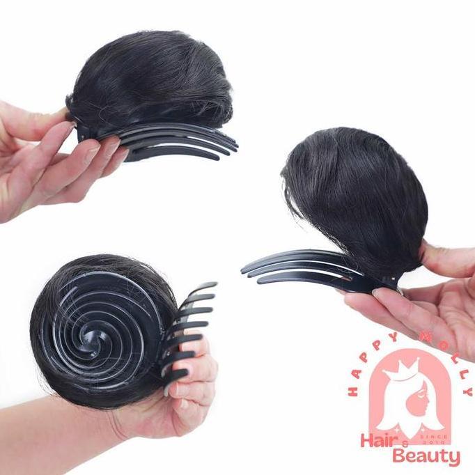 Fun Bun Wig Cepol - Jepitan Konde Rambut Wanita Korea - Sanggul W8169