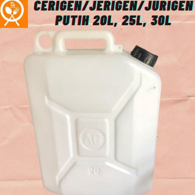 PROMO - DM - Jerigen Jurigen Cerigen Plastik Putih Tebal Tempat Wadah Nampung Air 20Liter 25Liter 30