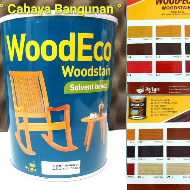 Lenkote Politur Woodstain Vernis Kayu Wood Stain Eco 1 Lt Liter Avian