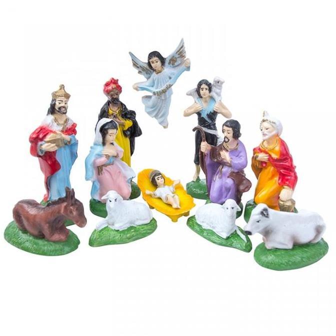 >>>>>] Patung Set Natal 10cm Patung Rohani Patung Natal Kelahiran Yesus