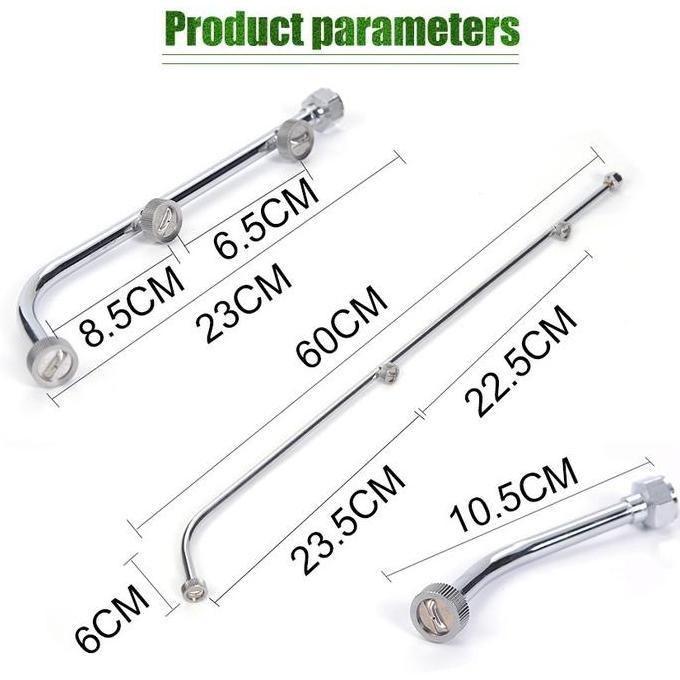 SOJEHBOW Stik Sprayer 3 Mata Stainless Stick Sprayer Elektrik Panjang Stik Sprayer 3 Nozzle Stik Sem