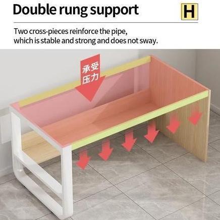 AZBOMO BM- Meja Kantor Kayu Padat 140cm Dengan Laci Minimalis Meja Kerja Kayu MDF Desain Sederhana C