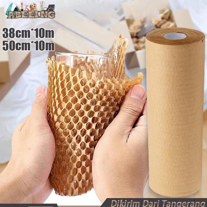WINTURY 38cm/50cm Honeycomb Paper Eco Wrap Honeycomb Paper Wrap Ramah Lingkungan
