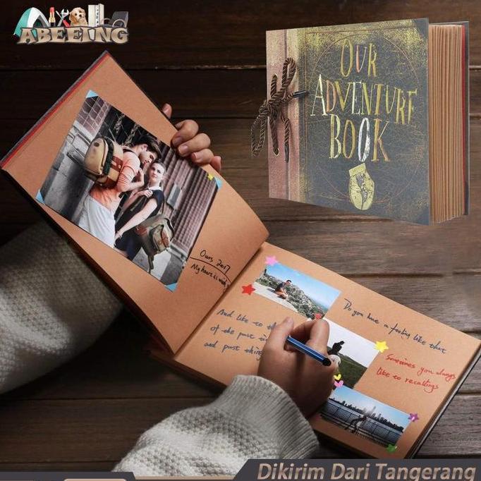 KASDIUM My Our Adventure Book Pixar Scrapbook Album DIY My Adventure Book Pernikahan/Album Foto Scra