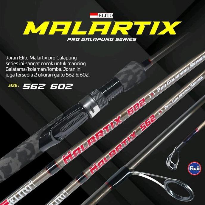 TERMURAH - ELITO MALARTIX GALATAMA SERIES RING GUIDE RELL SEAT FULL FUJI P180 8-16LB POWER DRAG 12KG