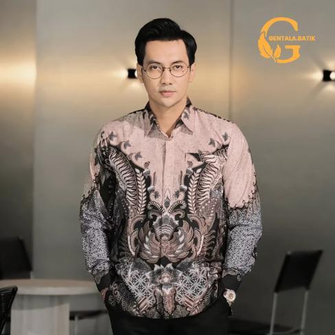 Termurah / Hot Sale Batik Pria Lengan Panjang Batik Edith.Id L Hrb026 Motif Alexander Kode 002 Size 